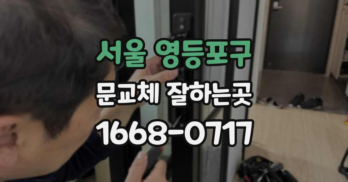 서울 영등포구 문교체 잘하는곳