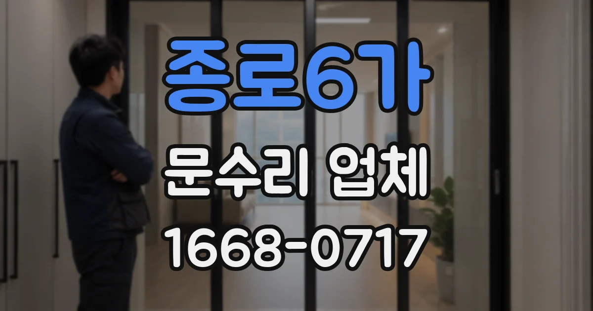 종로6가 문수리 업체