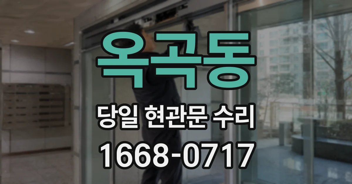 옥곡동 당일 현관문 수리