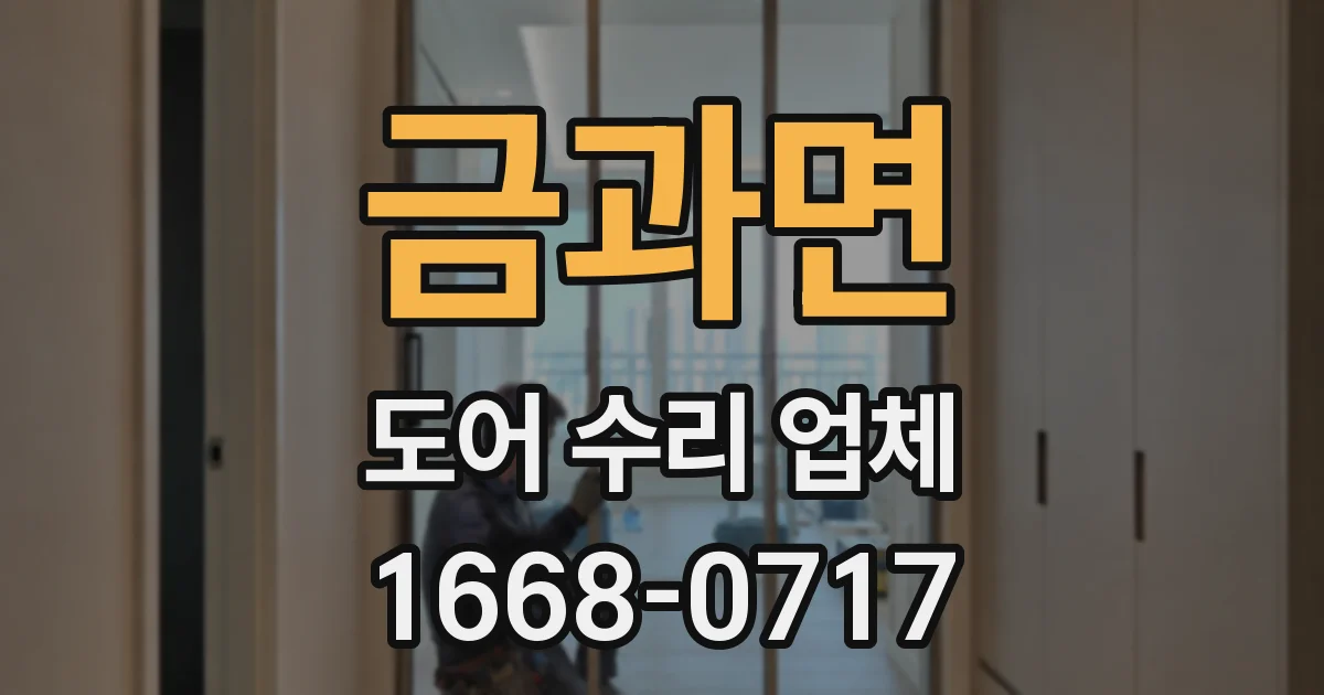 금과면 도어 수리 업체