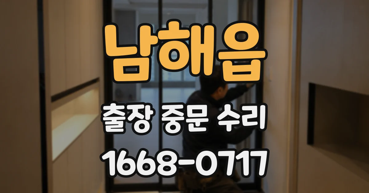 남해읍 출장 중문 수리
