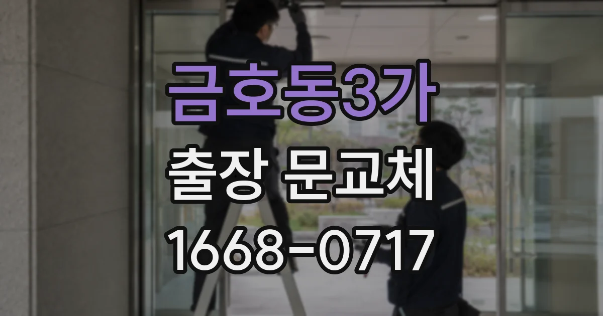 금호동3가 출장 문교체