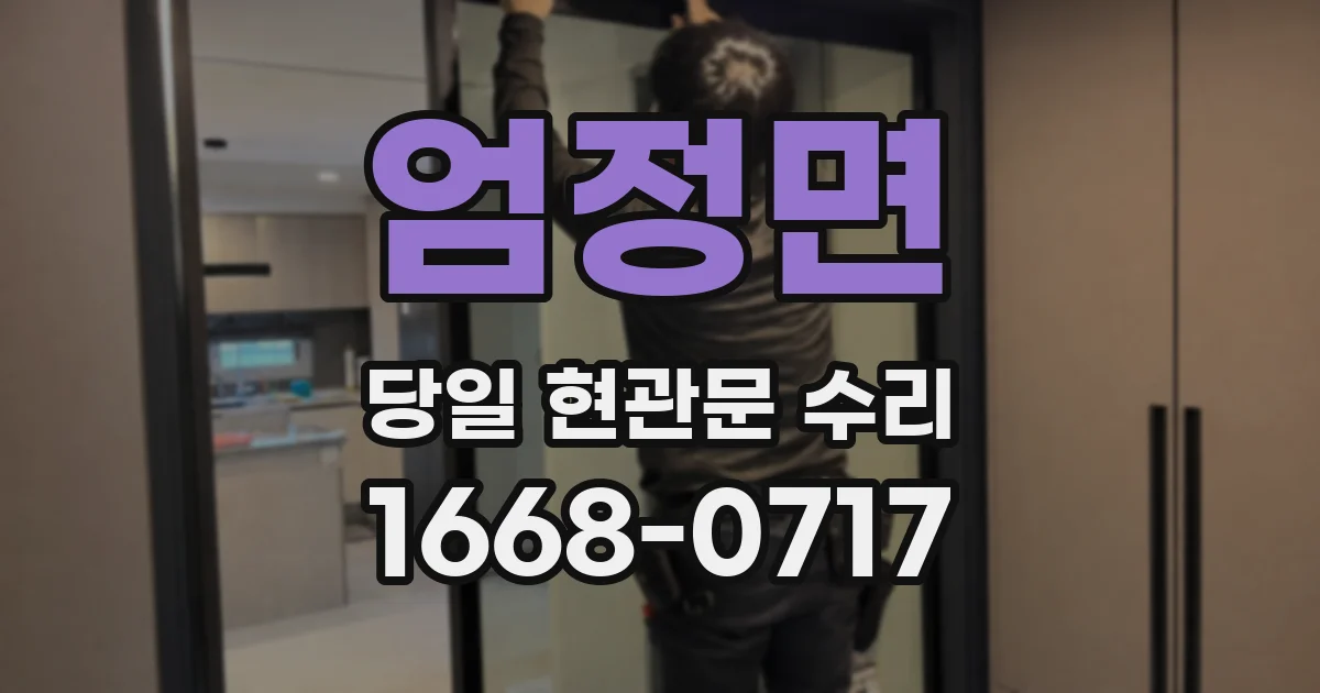 엄정면 당일 현관문 수리