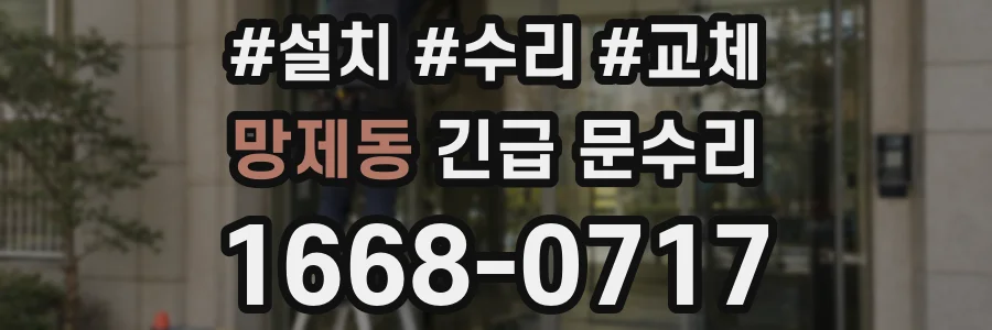 망제동 긴급 문수리