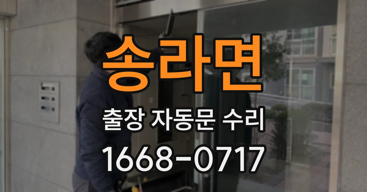 송라면 출장 자동문 수리