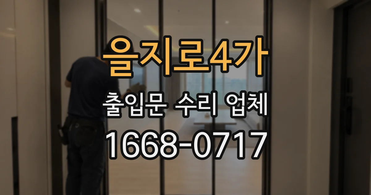 을지로4가 출입문 수리 업체