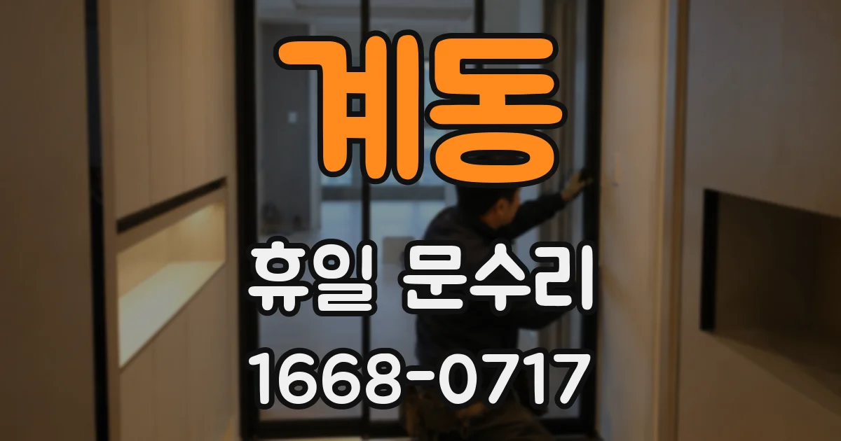 계동 휴일 문수리