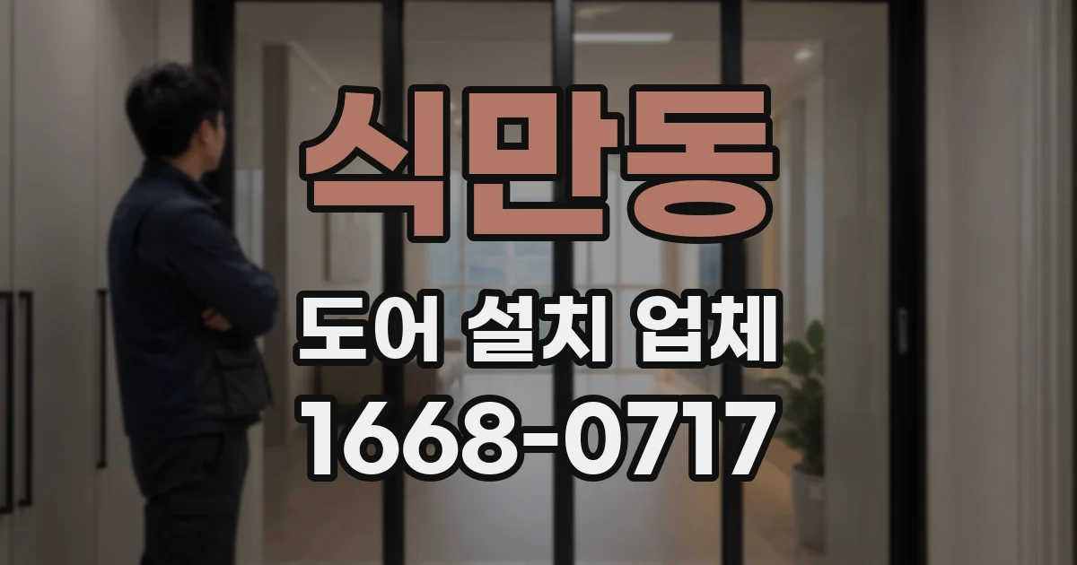 식만동 도어 설치 업체