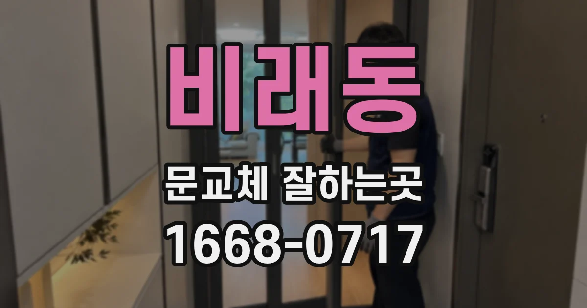 비래동 문교체 잘하는곳