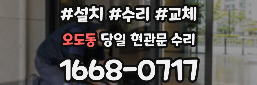 오도동 당일 현관문 수리