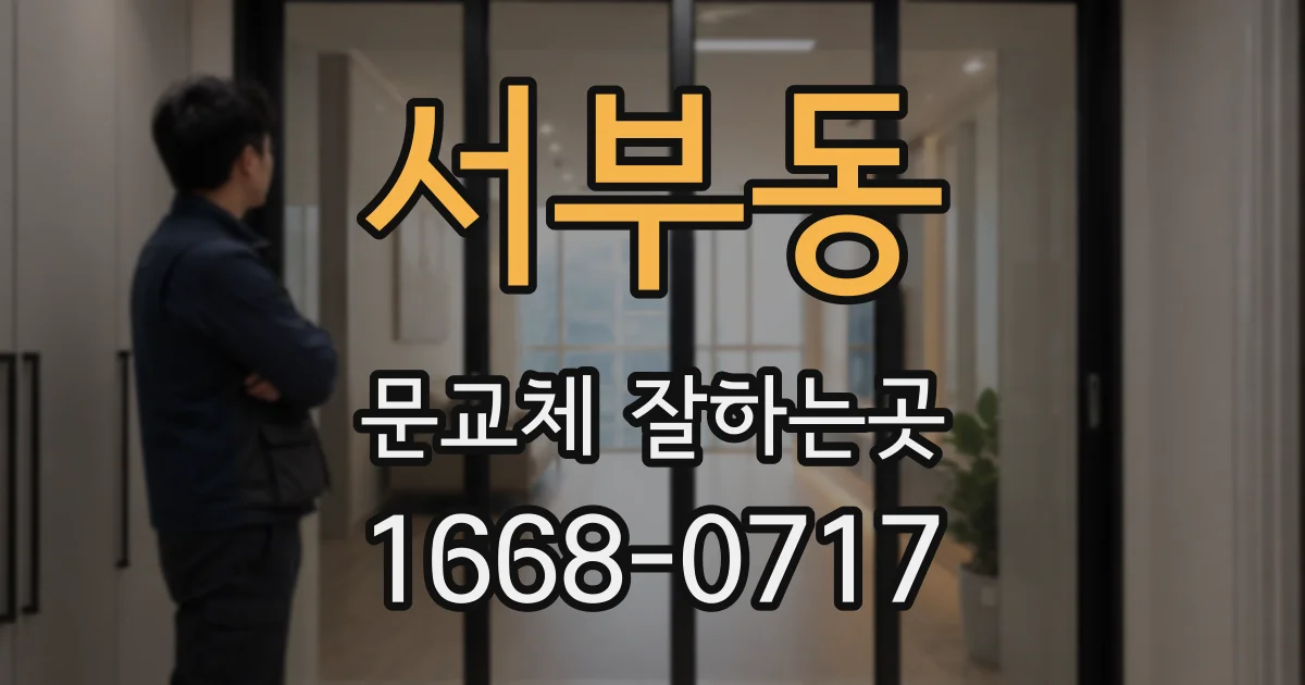 서부동 문교체 잘하는곳