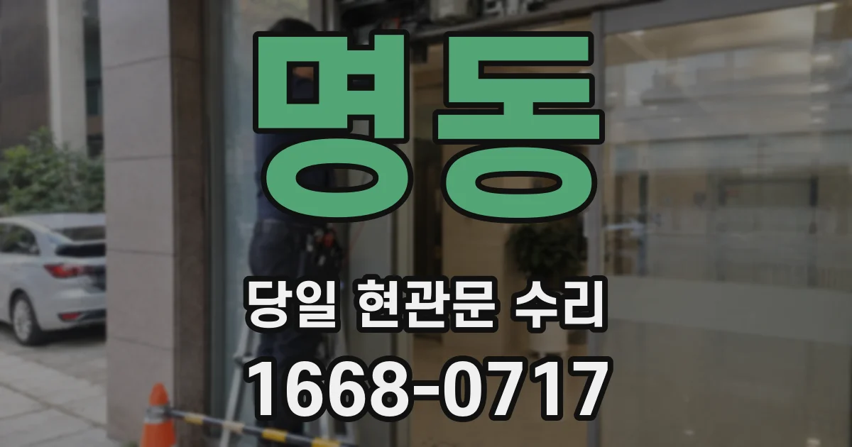 명동 당일 현관문 수리