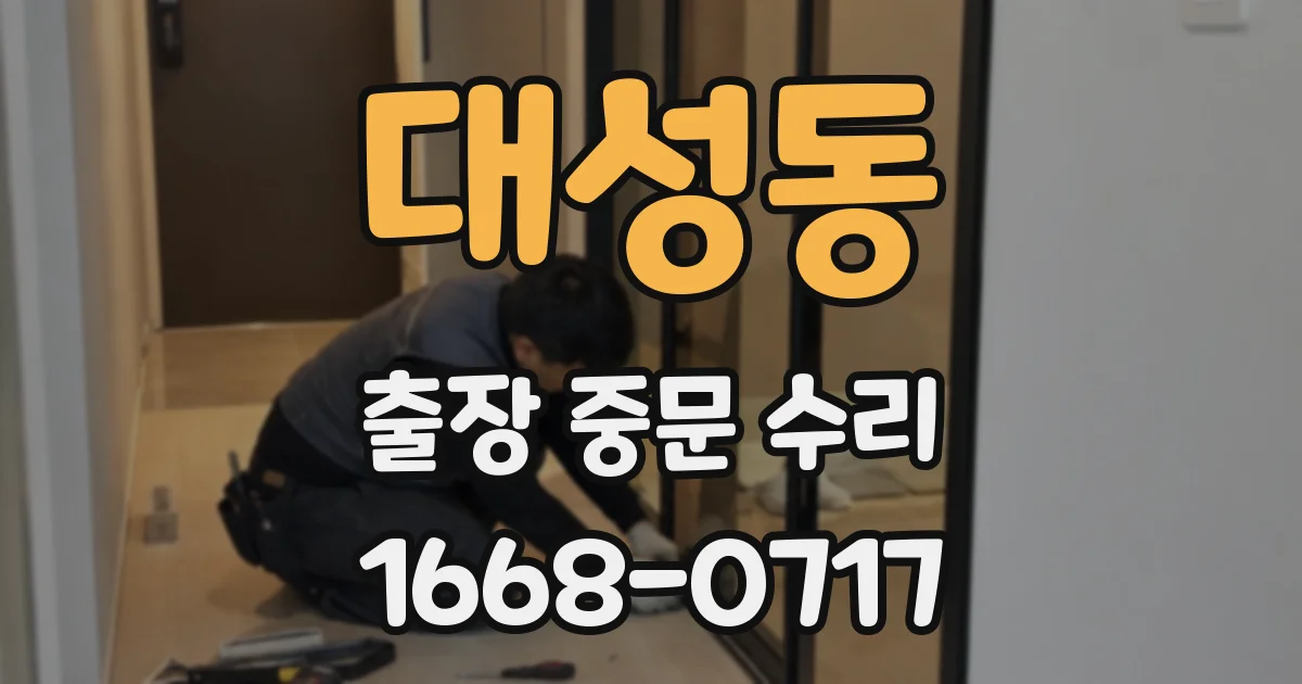 대성동 출장 중문 수리