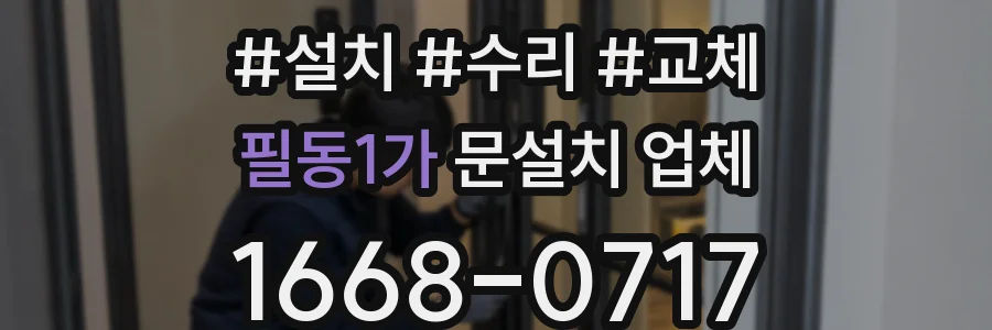 필동1가 문설치 업체