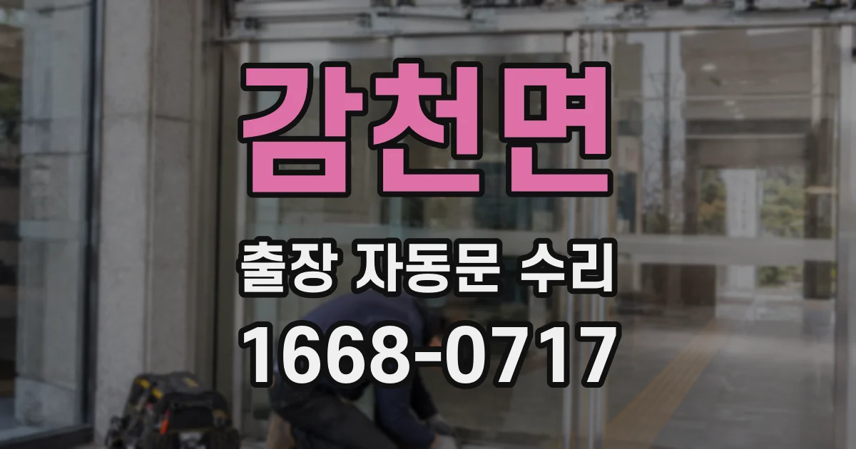 감천면 출장 자동문 수리
