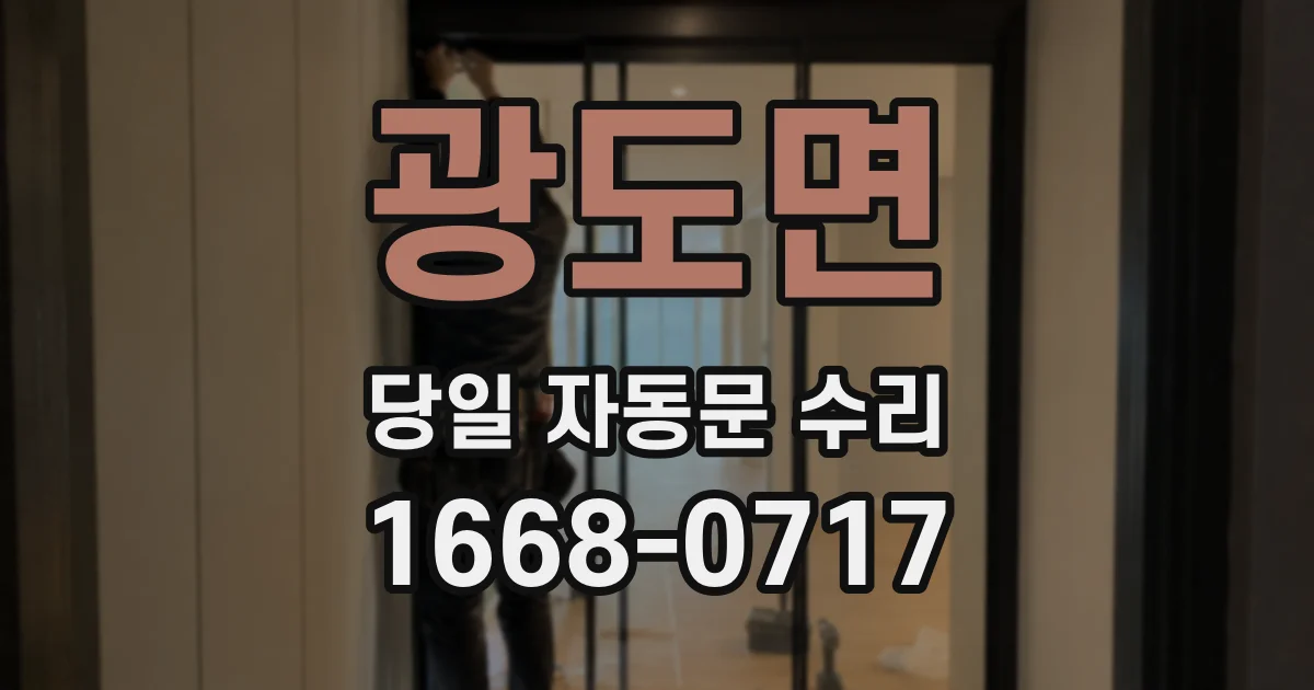 광도면 당일 자동문 수리