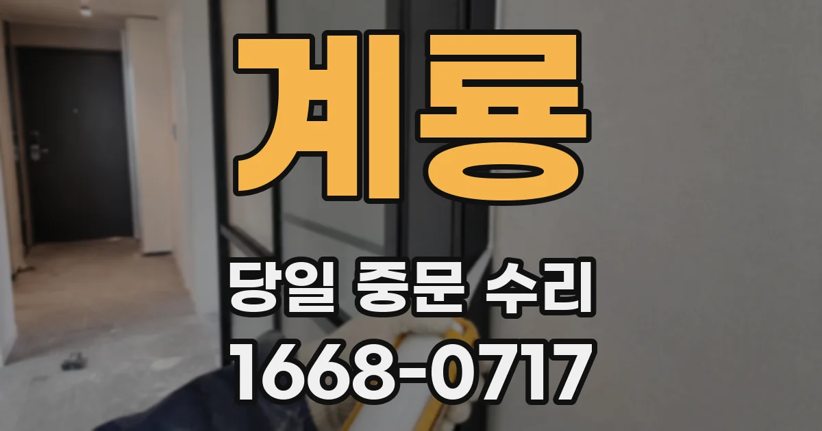 계룡 당일 중문 수리