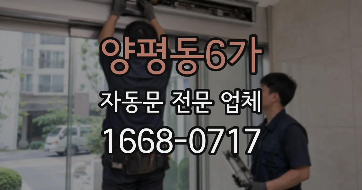 양평동6가 자동문 전문 업체