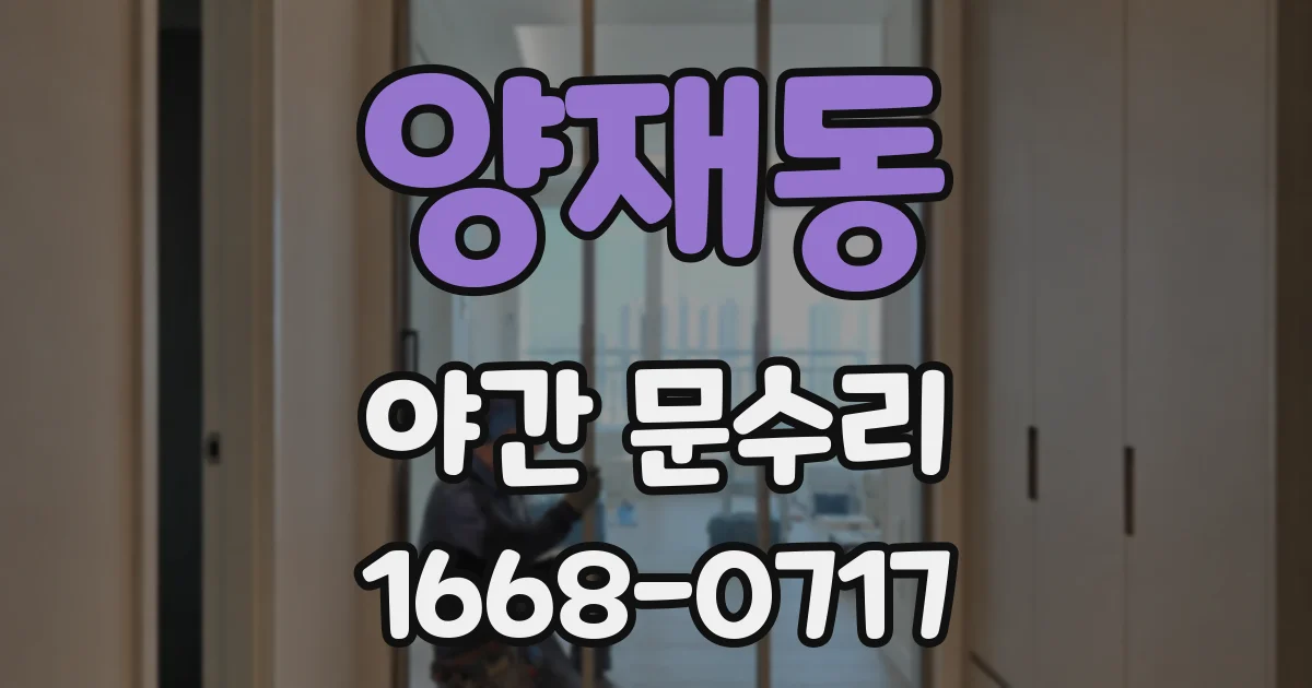 양재동 야간 문수리
