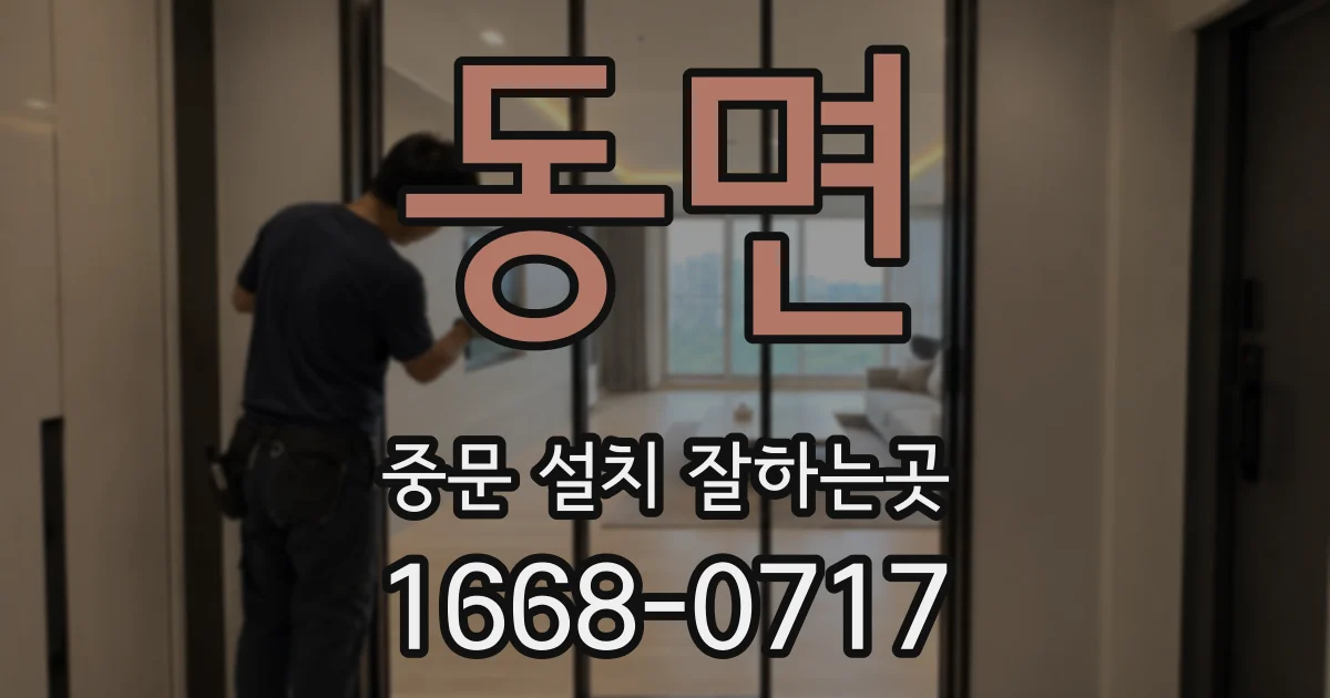 동면 중문 설치 잘하는곳