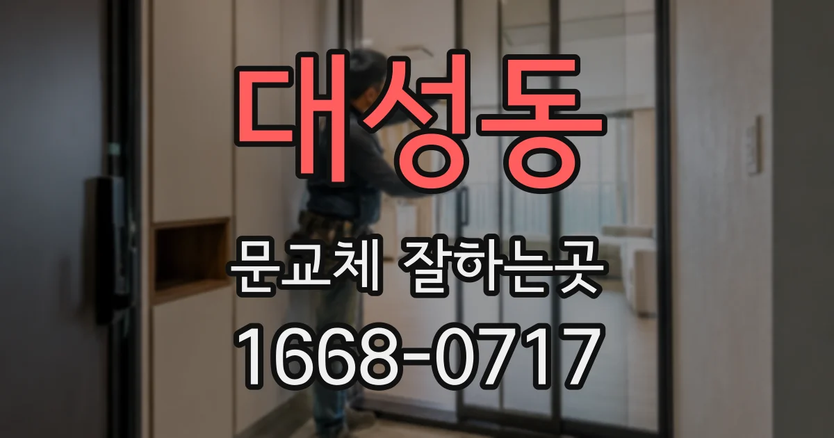 대성동 문교체 잘하는곳