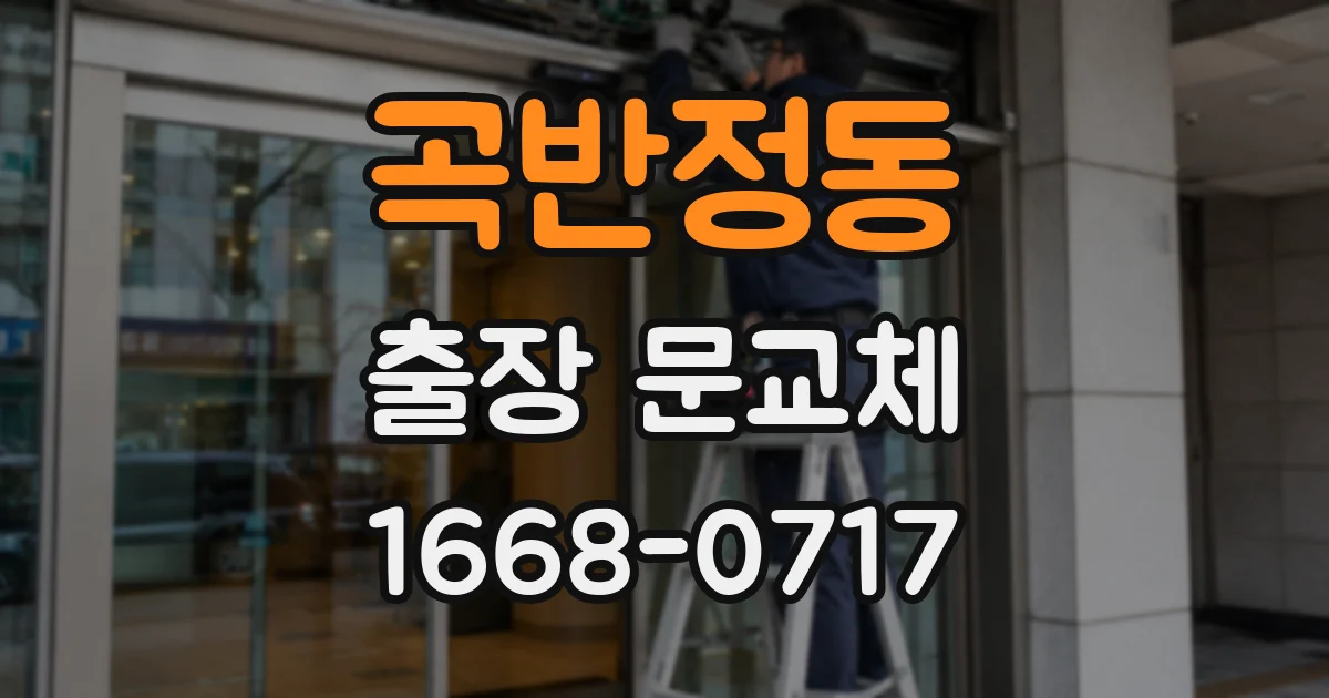곡반정동 출장 문교체