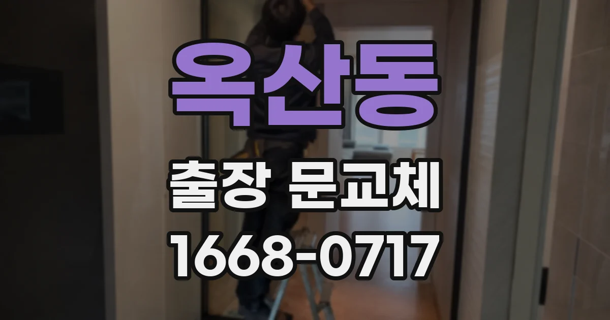 옥산동 출장 문교체