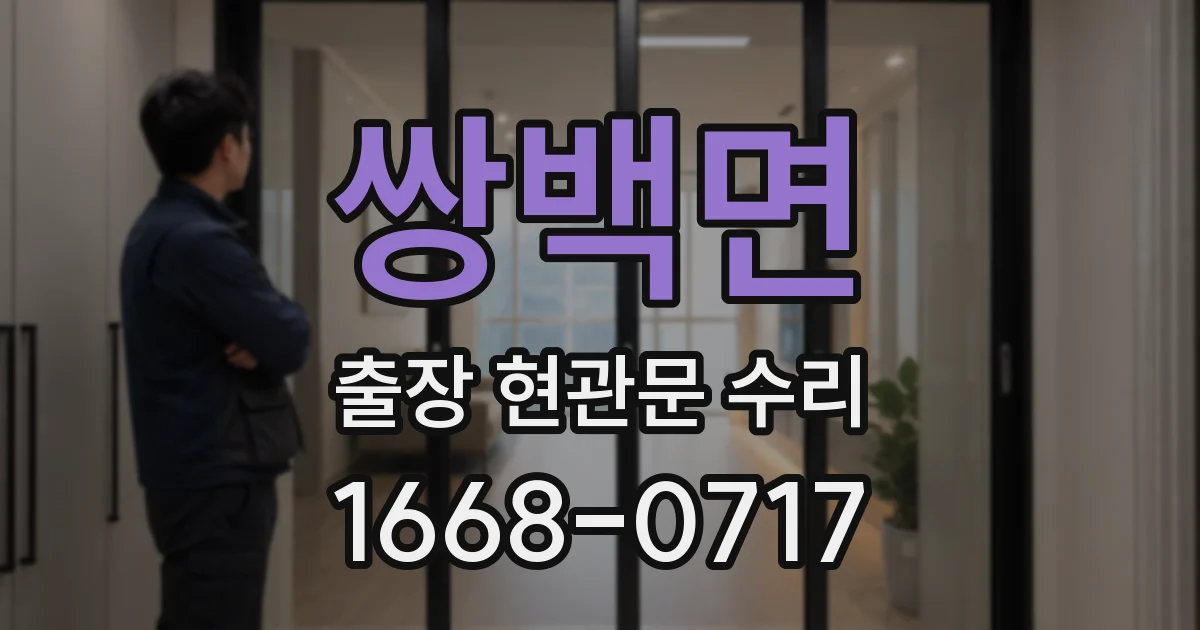 쌍백면 출장 현관문 수리