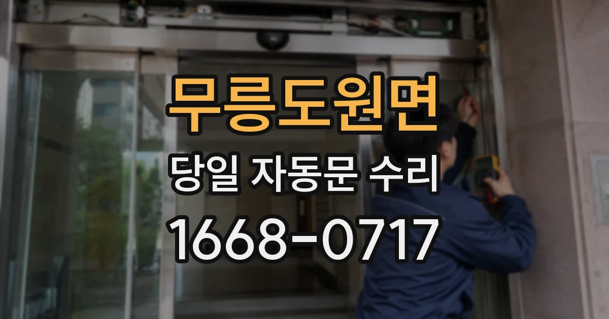 무릉도원면 당일 자동문 수리