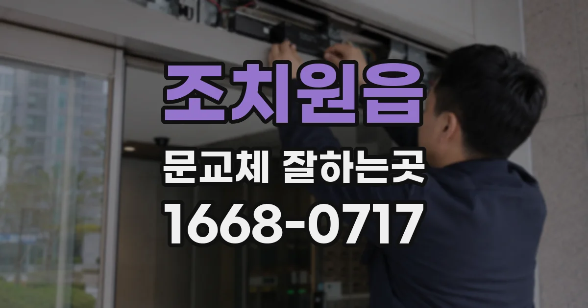 조치원읍 문교체 잘하는곳