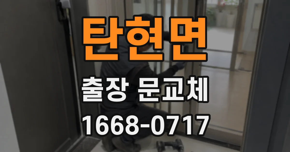 탄현면 출장 문교체