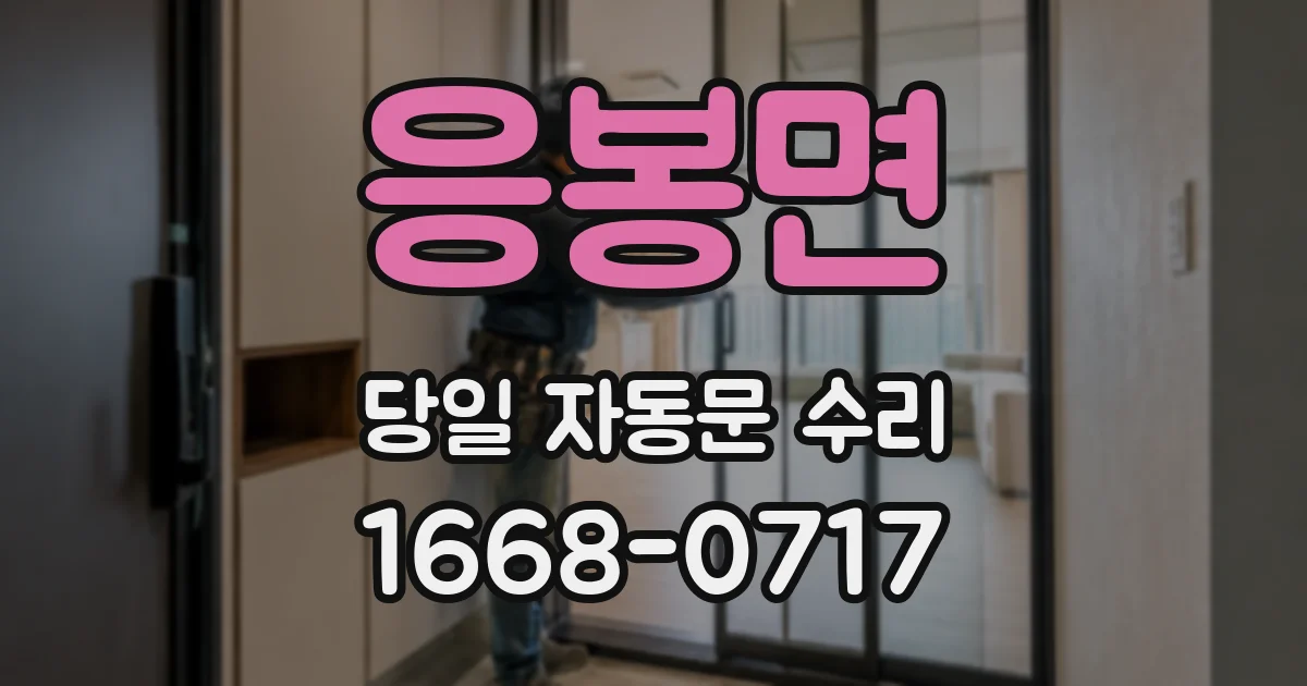 응봉면 당일 자동문 수리