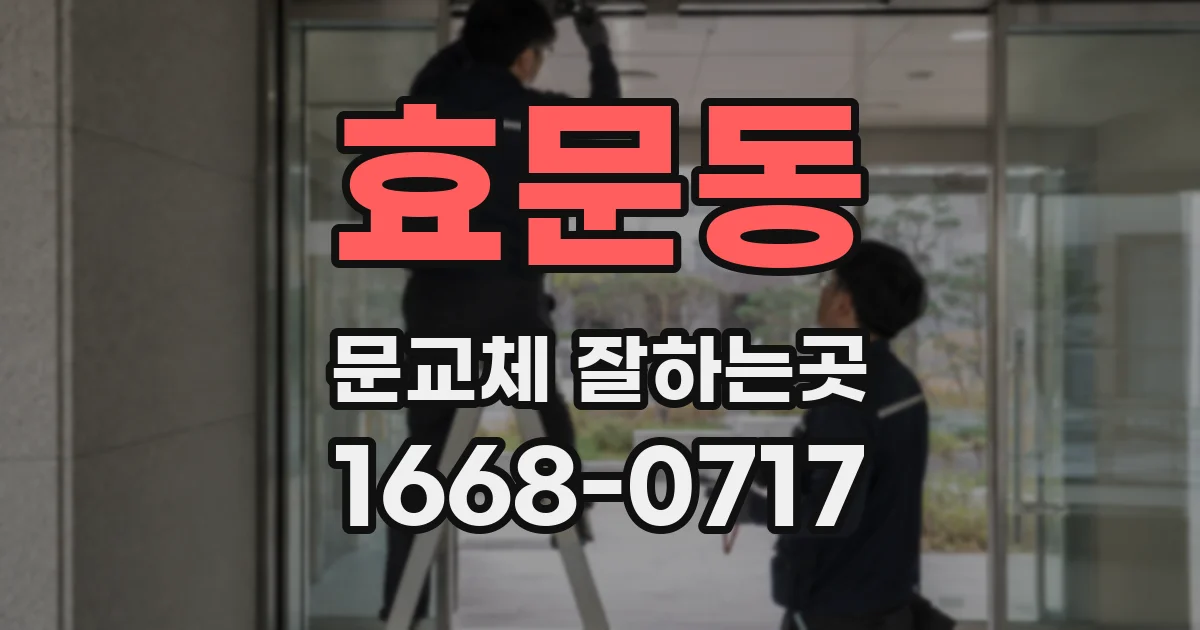 효문동 문교체 잘하는곳