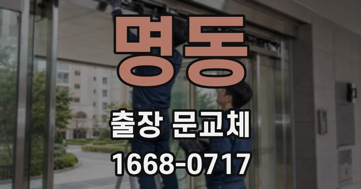 명동 출장 문교체