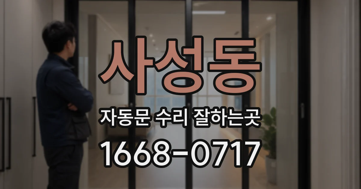 사성동 자동문 수리 잘하는곳