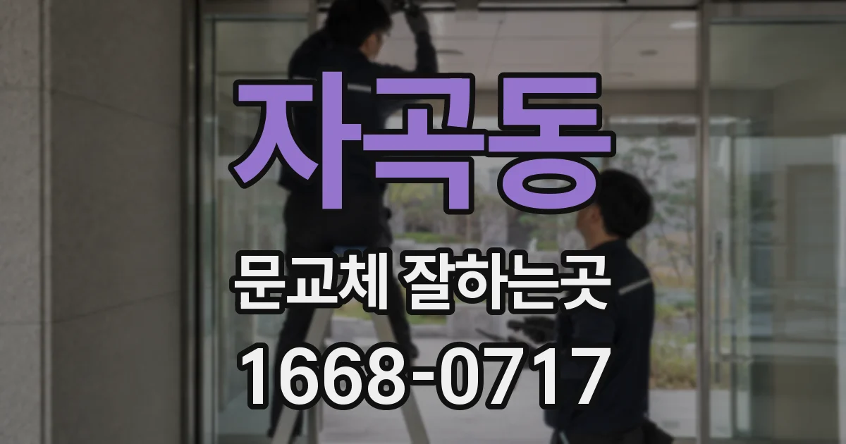 자곡동 문교체 잘하는곳
