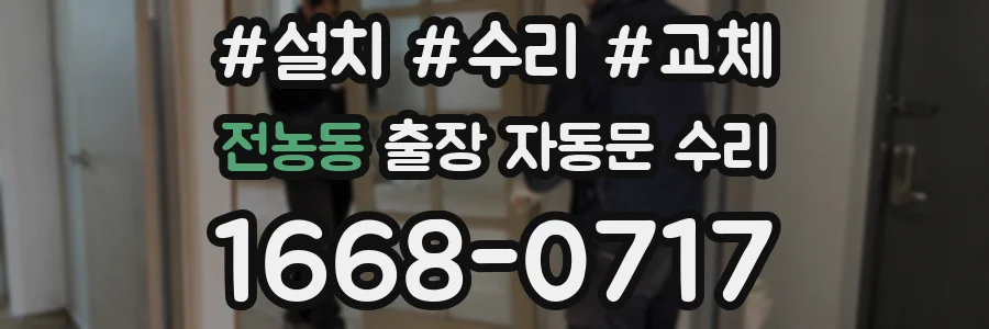 전농동 출장 자동문 수리