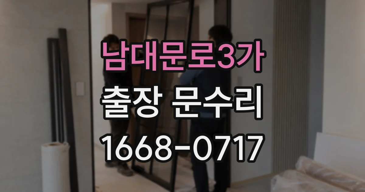 남대문로3가 출장 문수리