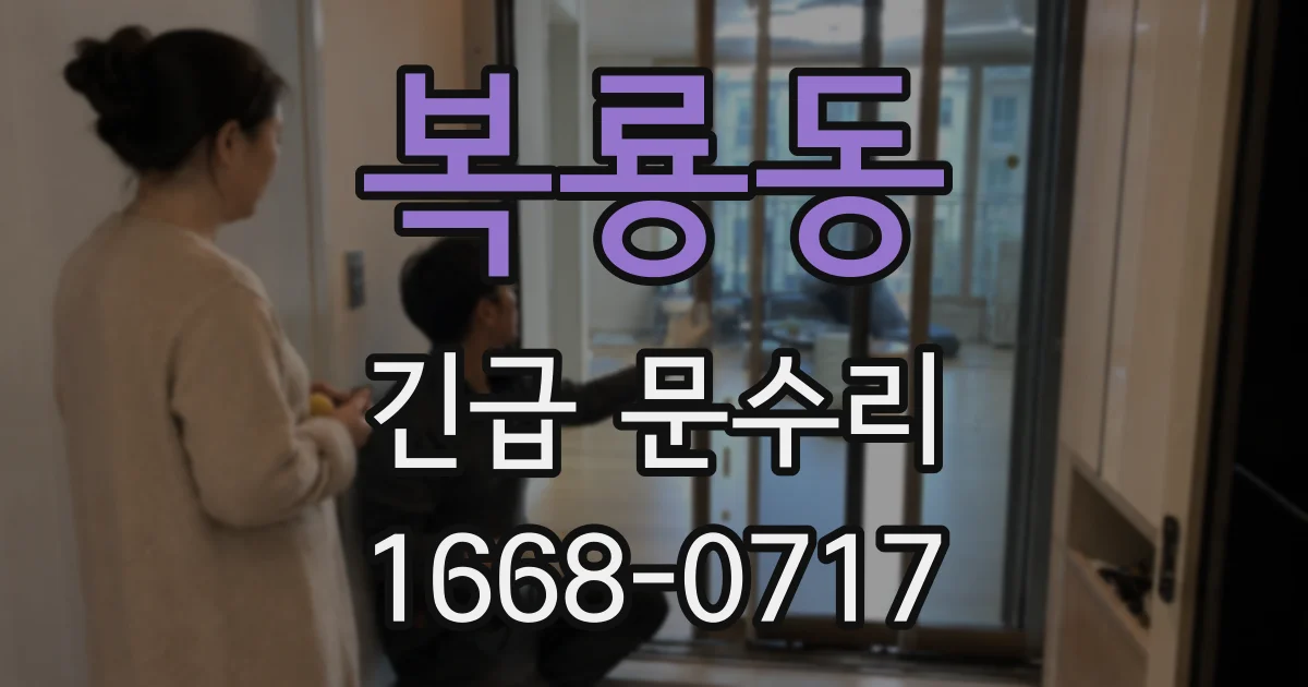 복룡동 긴급 문수리