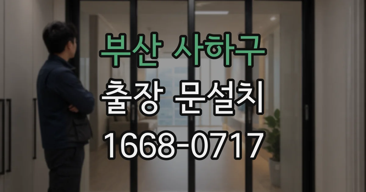 부산 사하구 출장 문설치