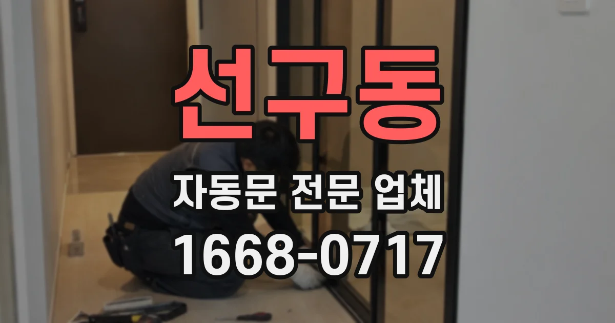 선구동 자동문 전문 업체