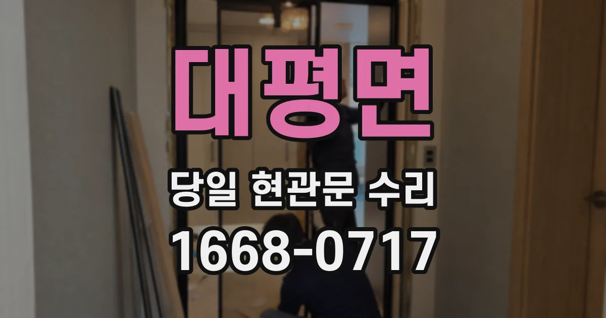 대평면 당일 현관문 수리