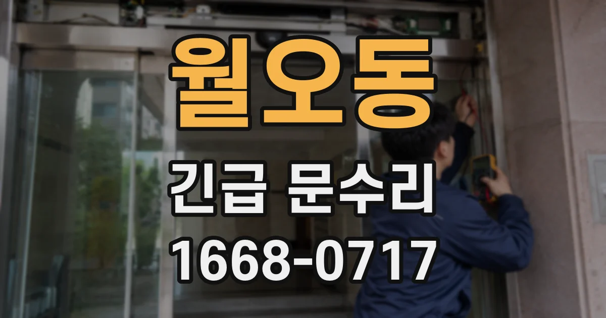 월오동 긴급 문수리