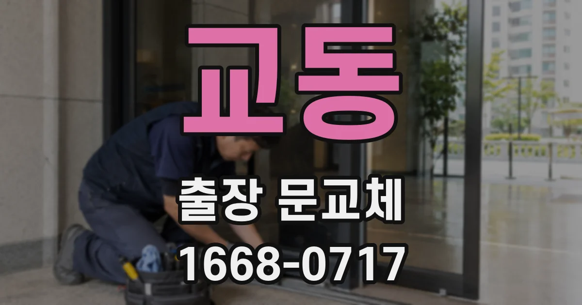 교동 출장 문교체