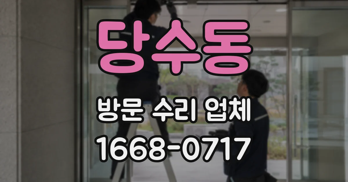 당수동 방문 수리 업체