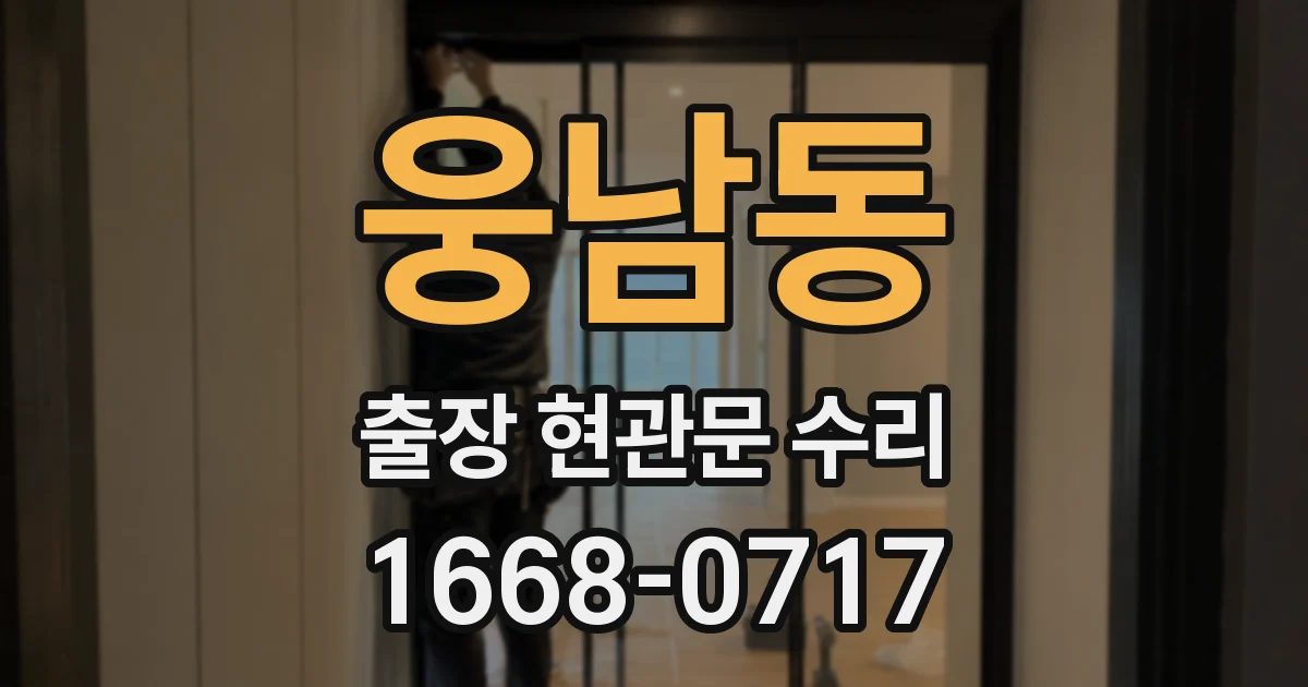 웅남동 출장 현관문 수리