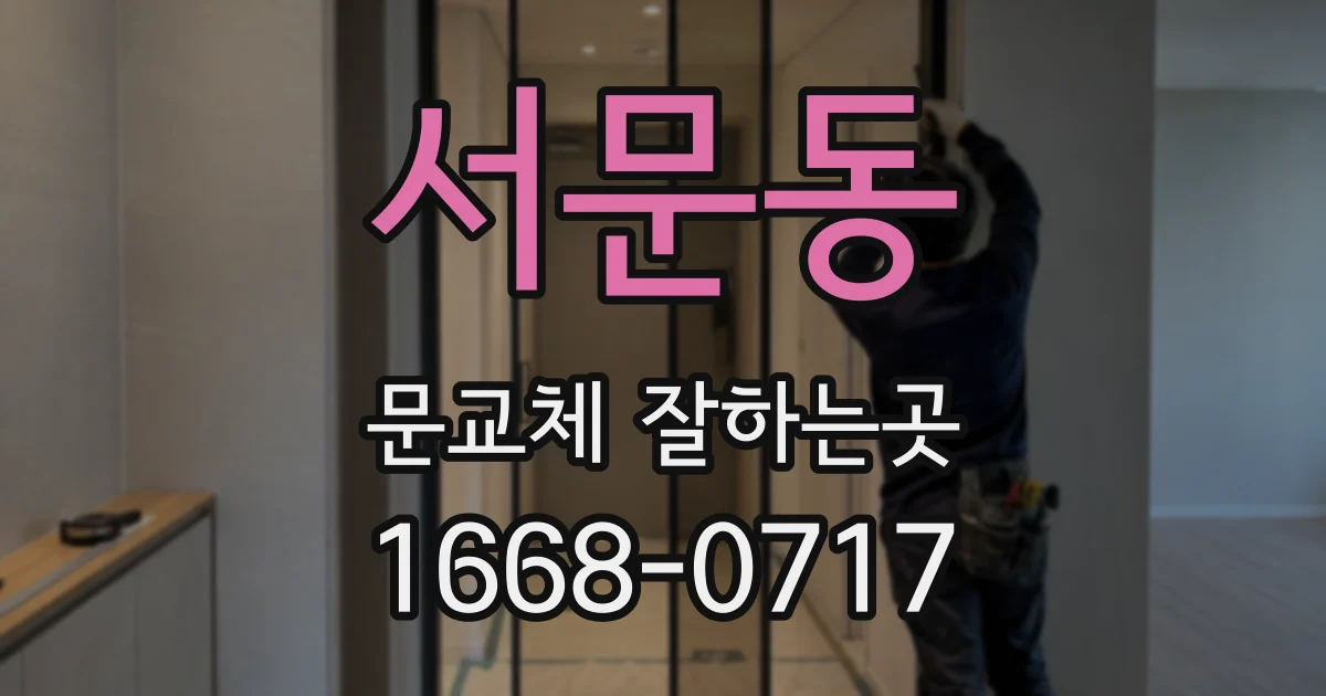 서문동 문교체 잘하는곳