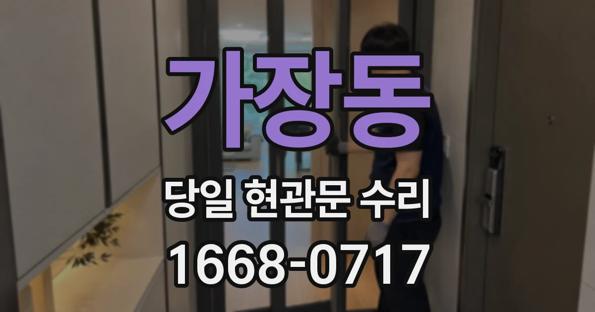 가장동 당일 현관문 수리