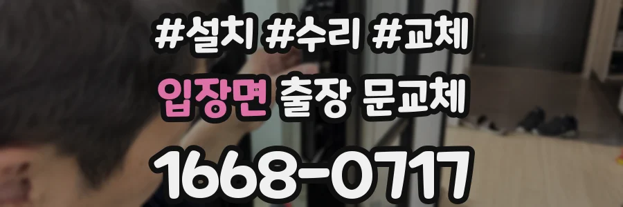 입장면 출장 문교체