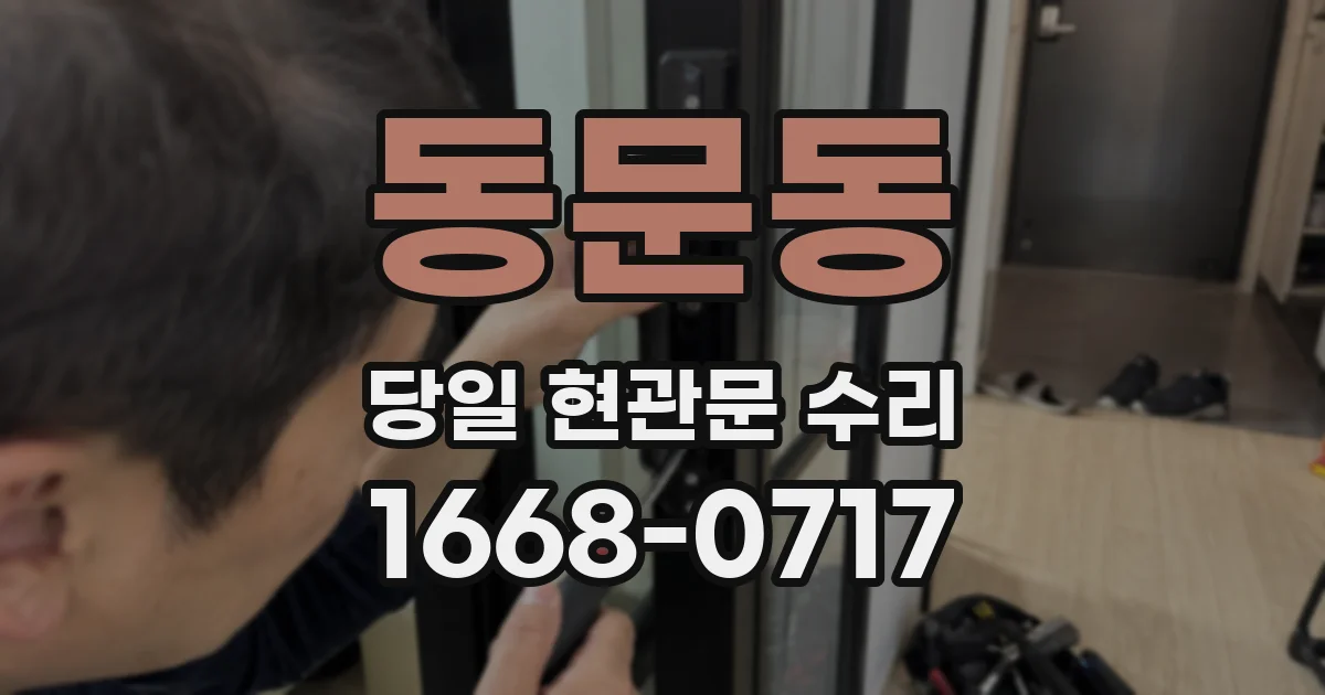 동문동 당일 현관문 수리